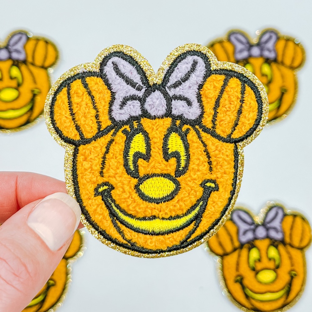 Pumpkin minnie mouse Halloween chenille patch